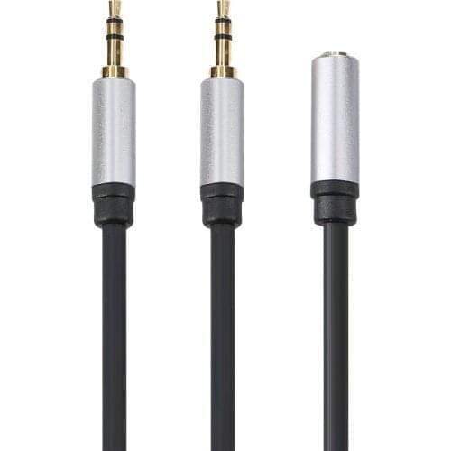 3.5mm Y Splitter Three Section Audio Cable 3.5mm Female to Dual 3.5mm Male Headphone Splitter Audio Expansion Cable 0.3meter