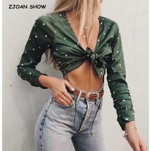 Блузки в горошек ZJOAN SHOW China At AliExpress