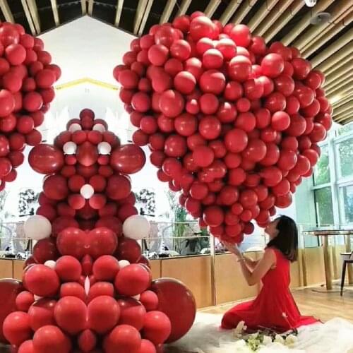 10/20/30pcs 5/10 inch Ruby Red Balloons Wedding Decoration Birthday Party Supplies Valentines day Air Helium Golobo