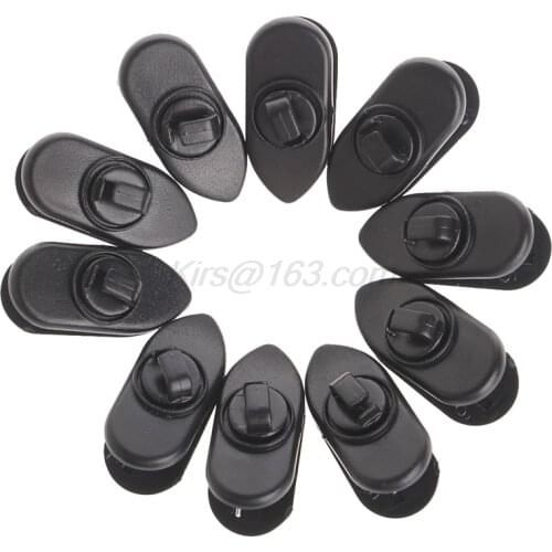 10Pcs/Set Cable Cord Clip Clamp Collar Lapel Shirt Holder For Headphone Earphone Black/White Plastic