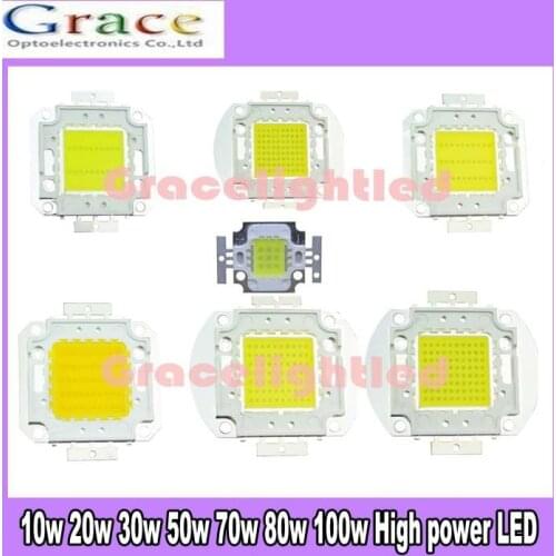 10PCS/lot 10W 20W 30W 50W 70w 80w 100W White/Warm White/ LED Emitter DIY Lamps