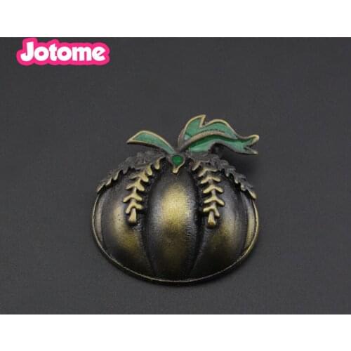 100pcs/lot Vintage Metal Gold Tone Pumpkin Halloween Enamel Lapel Pin Brooch