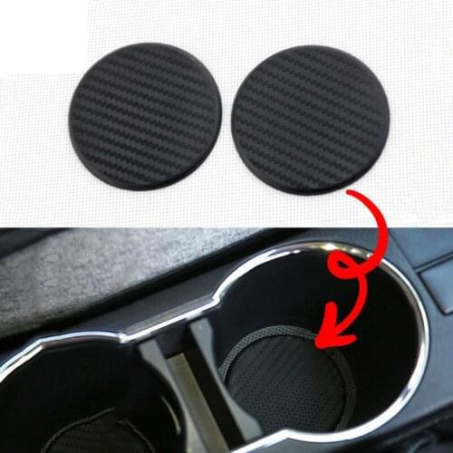 2pcs Car Coaster Water Cup Bottle Holder Anti-slip Pad Mat PVC Silica Gel For Interior Decoration Car Styling Accessories