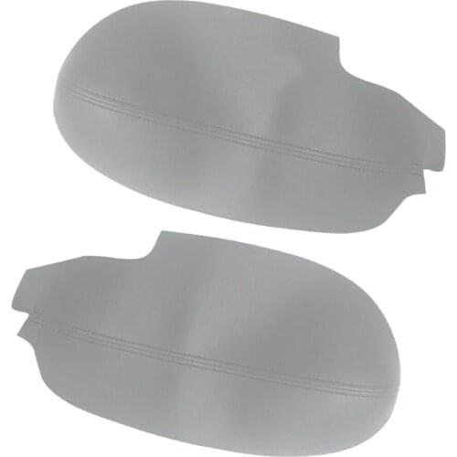 2Pcs/Set Car Front Door Panel Armrest Cover Grey Microfiber Leather Fit For Acura TSX 2009 2010 2011 2012 2013 2014