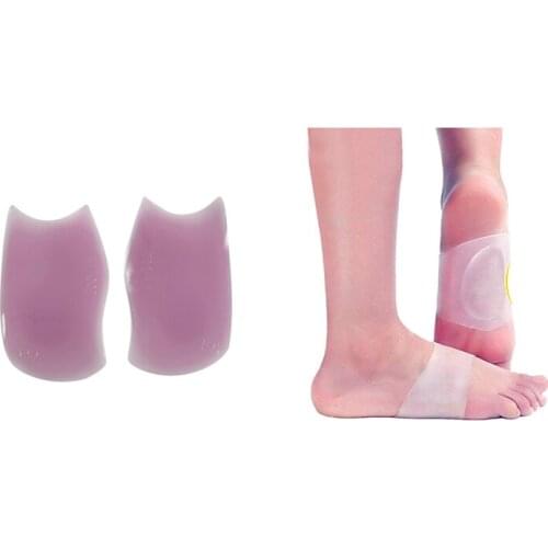 4 Pcs Flat Foot Arch Support Insoles Pad Silicone Pain Relief Pad: 2 Pcs Flat Foot Orthopedic Shoes Instep & 2 Pcs Arch Supports