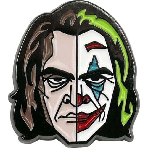 Joker Joasquin Phoenix Enamel Brooch Horror Clown Chucky Face pin perfect movie fans gift
