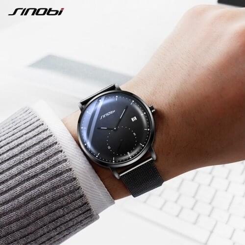 SINOBI Mens Watches Top Brand Luxury Wristwatch Luminous Pointer Japan Movement Quartz Waterproof Male Clock Relogio Masculino