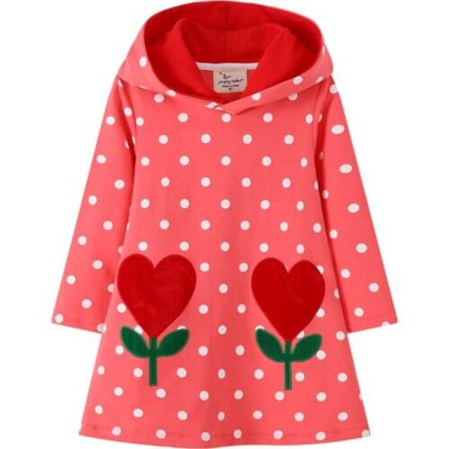 Elegant Kids Girls Spring Dresses Children Kids Floral Long Sleeve Vestidos Girls Princess Party Dress for Girls Hoodies Clothes