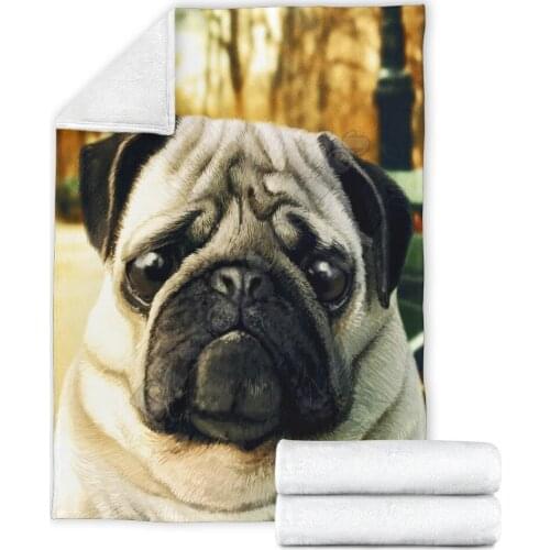 Pug face fleece blanket funny dog pug gift ideaPrinted Blanket Adults/kids Fleece Blanket Sherpa Blanket 02
