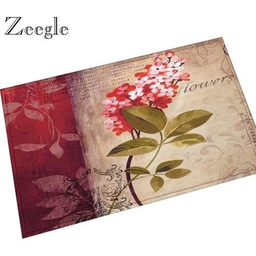 Zeegle Indian Style Doormat for Entrance Door Bathroom Anti-slip Mats Bedroom Carpet Bedside Rugs Kitchen Mat