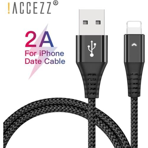 !ACCEZZ Charging Sync Data Cable 8 Pin USB Cable For iphone XS XR X 8 7 6 6S 5S 5 Plus For iPad Mini Lighting Short Charge Cable