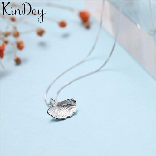 Kindey Retro Vintage Silver Color Ginkgo Biloba Leaf Necklaces For Women Wedding Long Chains Necklaces Bridal Jewelry