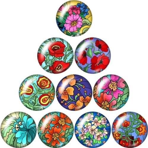 Beauty Vintage Birds Magpie 10pcs mixed 12mm/16mm/18mm/25mm Round photo glass cabochon demo flat back Making findings ZB0981