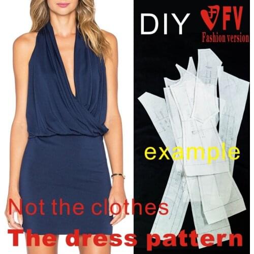 Bag hip skirt pattern womens knitted high stretch fabric dress cutting design clothing drawings BLQ-373