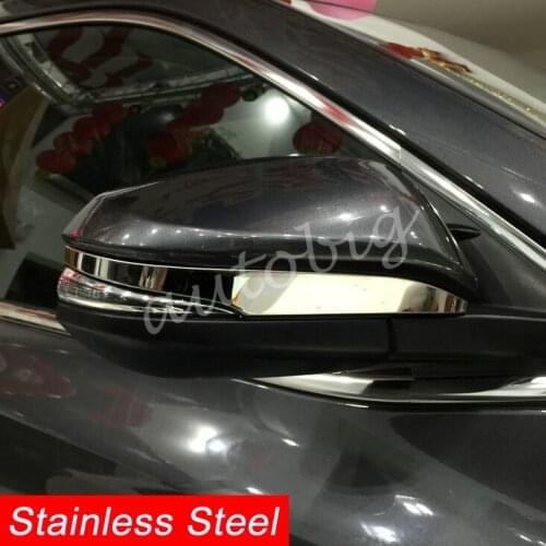 Stainless Steel Rearview Mirror Strip Cover Trims For Toyota RAV4 Highlander Kluger Exterior Accessories