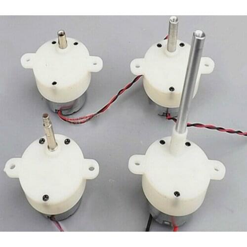 DC 3-9V 2.5-11RPM Slow Speed Mini Micro 300 Series Geared Motor High Torque CW CCW Small Mute Plastic Reduction Gearbox Reverse