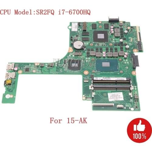 NOKOTION 832848-001 832848-601 For HP Pavilion 15-AK DAX1PDMB8E0 laptop motherboard 15.6 inch SR2FQ i7-6700HQ GTX 950M 4GB GDDR3
