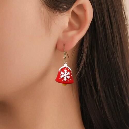 New Christmas Tree Snowflake Snowman Santa Claus Earrings Christmas Drop Dangle Earrings Pendant Jewelry Accessories