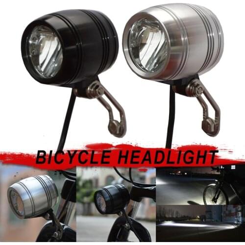 Hot Sale Bike Front Head Light Lamp for HUB Dynamo with Rearlight Cable Compact Bright N66