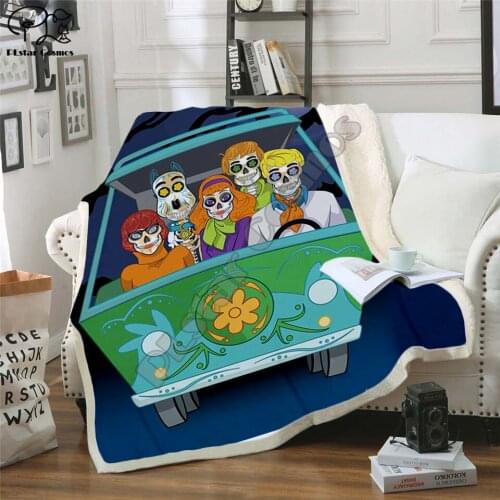 Plstar Cosmos Halloween horror movie Scream Team Zombie brid Blanket 3D print Sherpa Blanket on Bed Home Textiles style-10