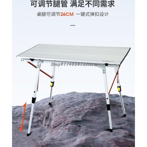 Aluminum Alloy Egg Roll Folding Table For Camping