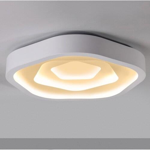 Modern Simple White Metal Warm Light LED Flush Mount Lamp Bedroom Light Study Living Room Ceiling Lamp Fixture Lighting CL182