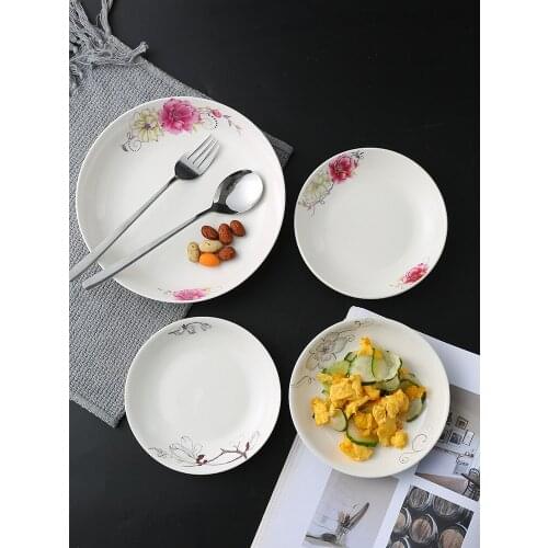Plate dish plate household ceramic creative set combination tableware European-style fruit plate cute dumpling dish dish