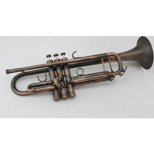 MARGEWATE Bb Trumpet Retro red copper B Flat Trumpete with Mouthpiece and Case Accessories Good Quality