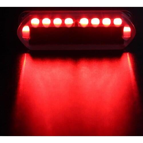 High Brightness Waterproof Solar Bike LED Warning Light Tail Lamp CAUTION Lamp for Anti-collision Car Motorcycles