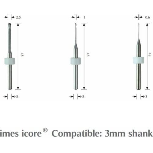 Imes-icore Dental Milling Tools Zirconia Milling Burs Compatible With Imes Icore Cad Cam CORIFTEC One 150i 250i 350i 450i