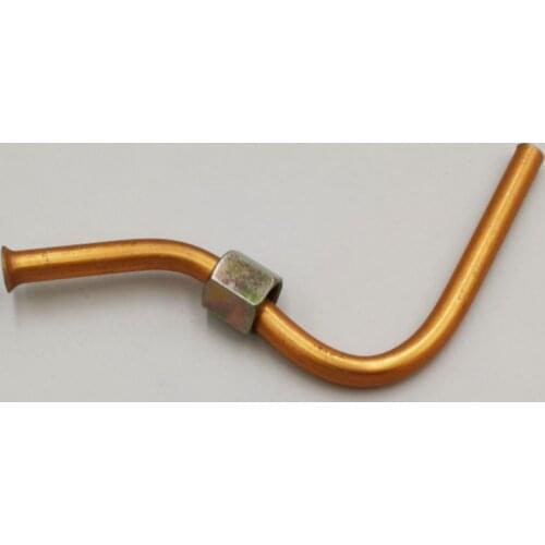 1pcs 6mm Tube OD 11cm Length Fitting Parts 9mm Thread Dia. Hex Nuts w Outlet Tube Pipe for Air Compressor