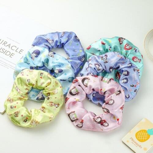 1 Pcs Cartoon Anime Demon Slayer Blade Bowknot Headband Elastic Hairband Hair Ropes Girls Women Jewelry Accessories Figure Toys