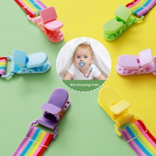 1pcs Comfortable Material Cute Baby Pacifier Chain With String Baby Clip Holder Nursing Teether Dummy Soother Nipple Leash Strap