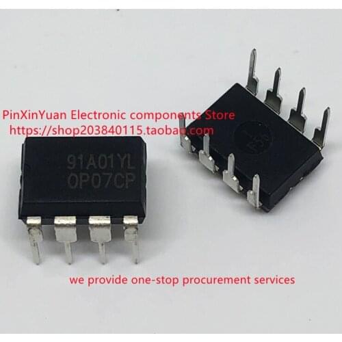 10PCS/LOT New original OP07CP OP07 DIP-8 low noise operational amplifier chip In stock