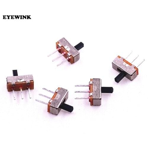 1000Pcs Interruptor on-off mini Slide Switch SS12D00 SS12D00G4 3pin 1P2T High quality toggle switch Handle length:4MM