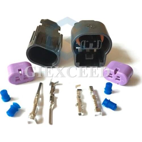 2 Sets 2 Pin 15326801 13510085 Female Male Automotive Plug Wiring Harness Socket Oil Pump Connector