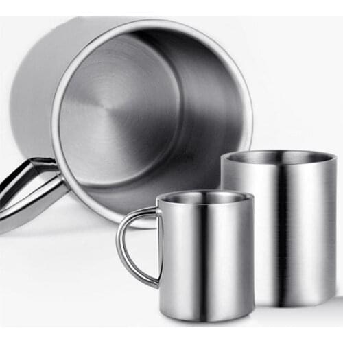 220/300/400ml Portable Stainless Steel Travel Coffee Mug Tea Drinking Water Cup