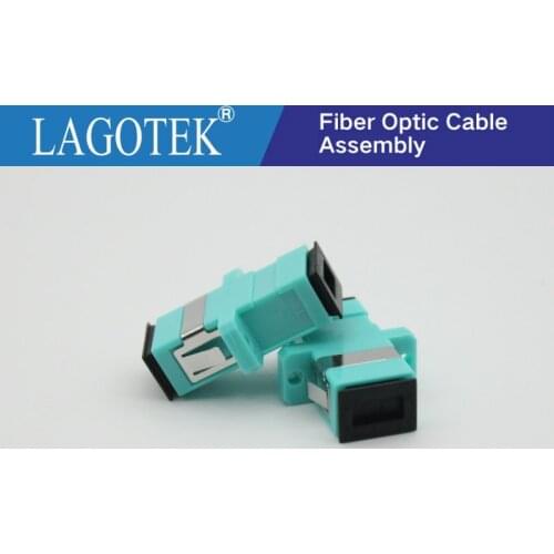 50PCS/bag SC UPC Simplex mode Fiber optic Adapter OM3 SCUPC Optical fiber coupler SC Fiber flange SC UPC connector Free shipping