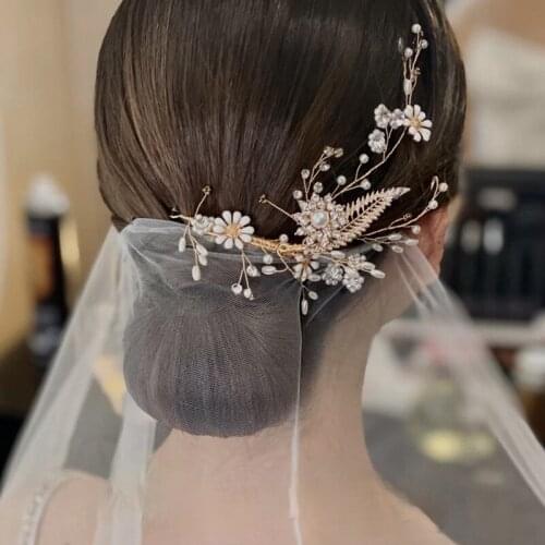 Bride Handmade Hair Accessories Simple Wild Daisy Headdress Hairpin Wedding Wedding Dress Accessories Jewelry
