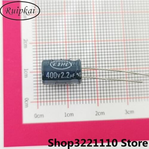 50pcs 2.2UF 400V 8x12mm Aluminum Electrolytic Capacitor 400V 2.2UF 8*12mm DL series 105 temperature life expectancy 2000H