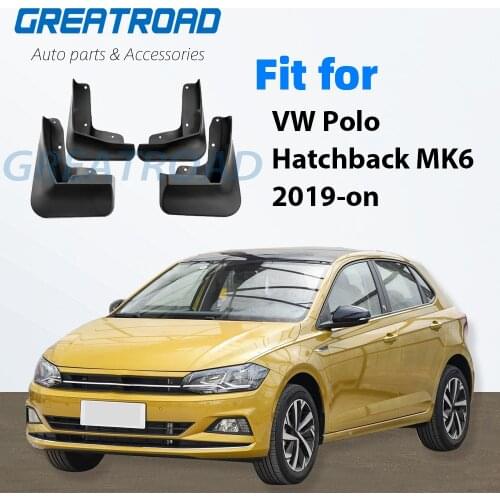 Car Mud Flaps Front Rear Mudguards Splash Guards Fender Mudflaps For Volkswagen VW Polo AW 6 MK6 2019 2020 2021 Set Dirty Guards