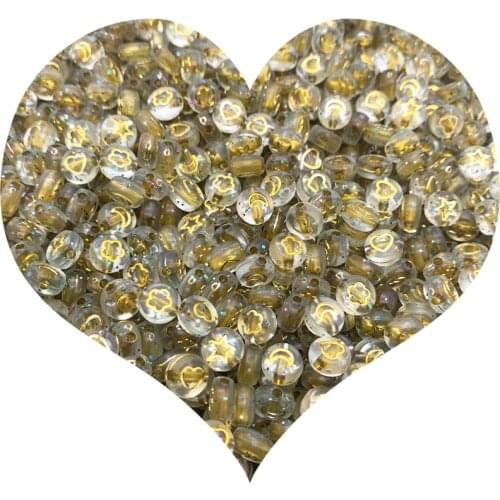 100pcs/Lot 7mm Oval Shape Acrylic Spaced Beads Stars Moon Beads For Jewelry Making DIY Charms Bracelet Necklac#03
