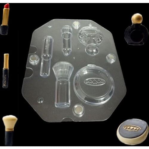 DIY 3 D Big Size Polycarbonate Cosmetics Chocolate Mold Stereo Lipstick Mascara Candy Jelly Mould Baking Cake Decorating Tools