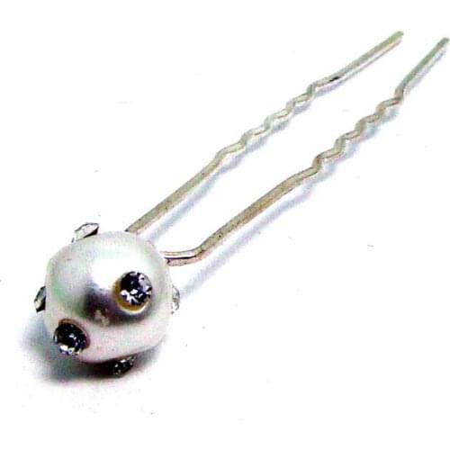 Crystals 12mm pearl 65mm long hair fork fashion wedding ornament jewelry accessories 12Pcs x new