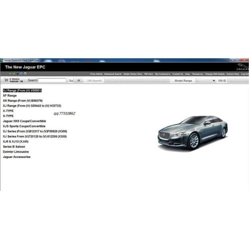 For Jaguar JEPC 2015,VIN search supported