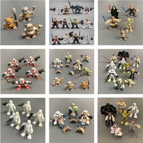 2.5" Galactic Heroes Ewok Episode Action Figure Sand/Scout Trooper Rebel Commando Warrior Paploo Speeder Bikes BB8 Toy Doll Gift