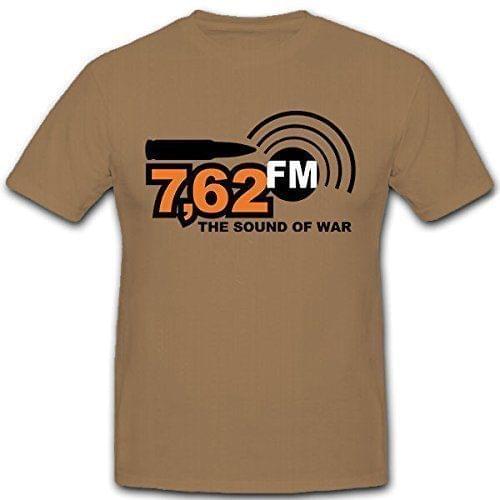 Short Sleeve Novelty Printed T-Shirt 7,62Fm-The Sound of War Music Sender Radio Bundeswehr - T Shirt Slim Fit T-Shirt