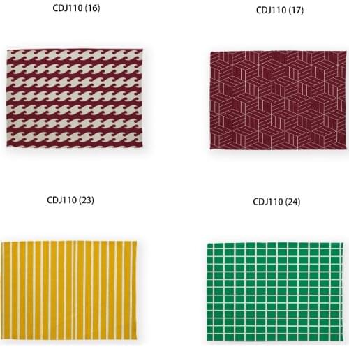 Geometric striped lattice table mats Anti-stain tablecloth table cloth set Oilcloth on table party decoration Table dining table