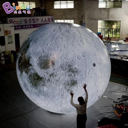 Custom Made 4 Meters Diameters Stage Show Giant Inflatable Planet Moon for Decoration Toys BG-Z0150