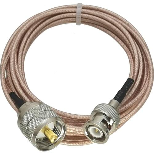 Cable BNC male plug to PL259 UHF male plug straight RG316 RF Jumper pigtail 4inch~10M